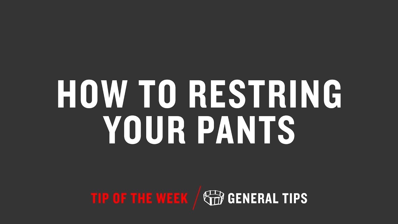 How To Re String Your Pants